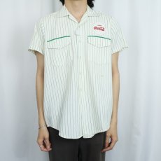 画像2: 60's MASTERPREST "Coca-Cola" ワッペン付き コットンワークシャツ M (2)