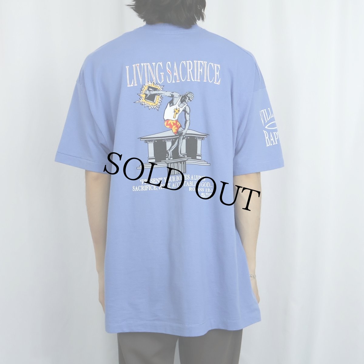 画像4: 90's USA製 "LIVING SACRIFICE" プリントTシャツ XXL (4)