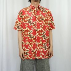 画像2: 70's Batik 総柄 コットンアロハシャツ (2)
