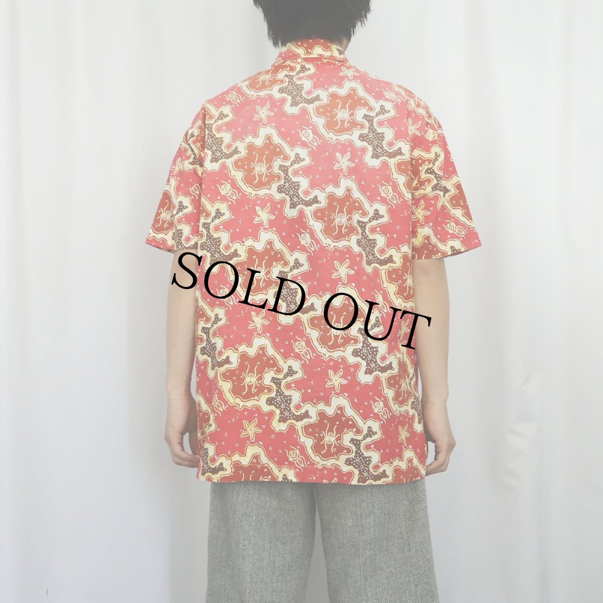 画像3: 70's Batik 総柄 コットンアロハシャツ (3)