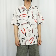画像2: 70's Surf Line "Snap-on Tools" 工具柄 アロハシャツ (2)