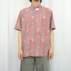 画像2: 90's reyn spooner 3点留め 花柄 プルオーバーアロハシャツ M (2)