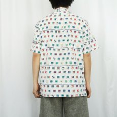 画像3: 90's reyn spooner シグナルフラッグ柄 コットンポリ アロハシャツ M (3)