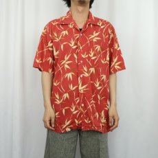 画像2: 90's〜 POLO Ralph Lauren バンブー柄 コットンアロハシャツ M (2)