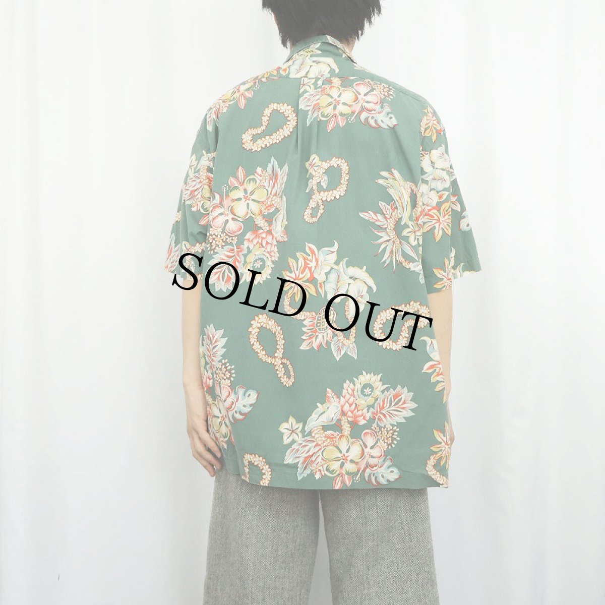 画像3: 90's POLO SPORT Ralph Lauren 花柄 コットンアロハシャツ XL (3)
