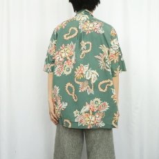 画像3: 90's POLO SPORT Ralph Lauren 花柄 コットンアロハシャツ XL (3)