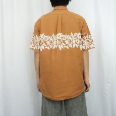 画像3: 70's KENNINGTON 3点留め 花柄 コットンアロハシャツ L (3)