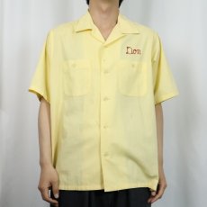 画像3: 60's Holiday "Neil's Furniture" チェーン刺繍 ボウリングシャツ L (3)