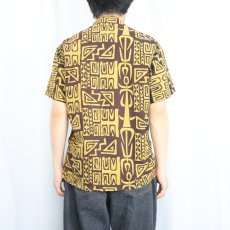 画像4: 70's POMARE TAHITI 総柄 コットンアロハシャツ (4)