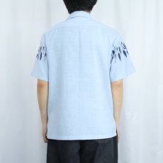 画像3: 70's IOLANI インディアン柄 スキッパーアロハシャツ (3)
