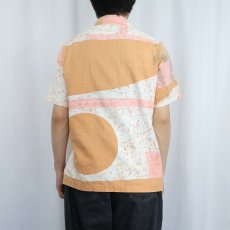 画像4: 70's Tori Richard USA製 総柄 コットンアロハシャツ M (4)