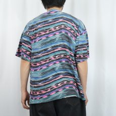 画像3: 80's McGREGOR マルチボーダー柄 プリントTシャツ (3)