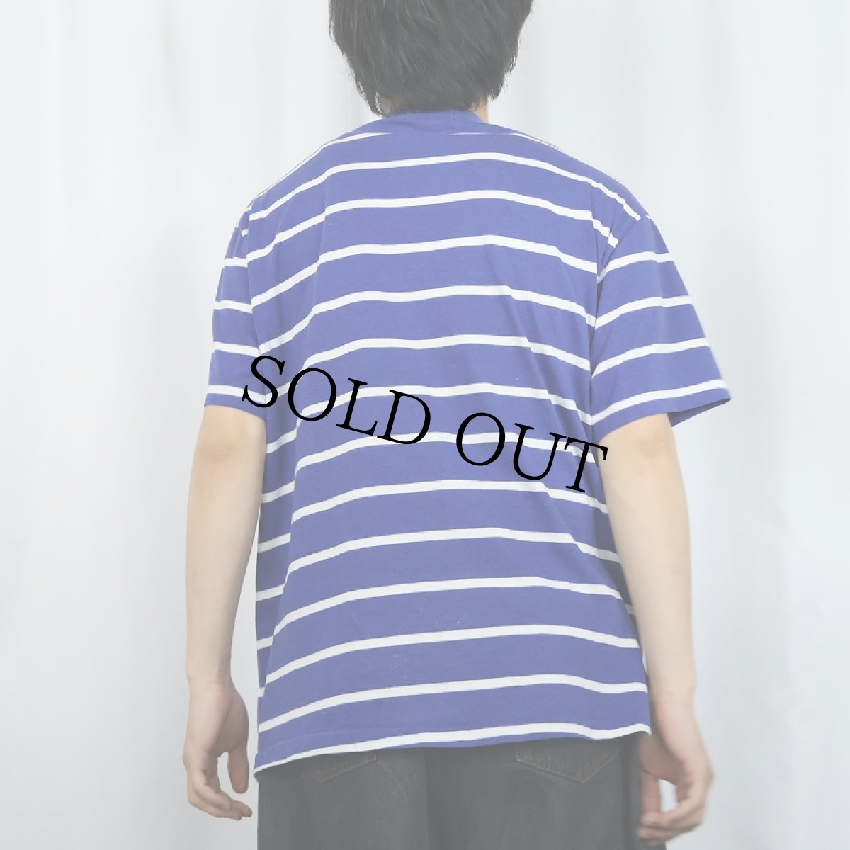 画像3: 80〜90's BONKERS USA製 ボーダー柄 ヘンリーネックTシャツ L (3)