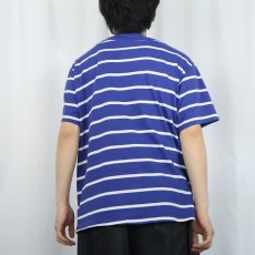 画像3: 80〜90's BONKERS USA製 ボーダー柄 ヘンリーネックTシャツ L (3)