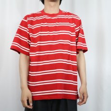 画像2: 90's LAND' END USA製 ボーダー柄 ポケットTシャツ XL (2)