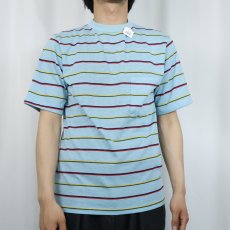 画像2: 70〜80's ボーダー柄 ポケットTシャツ (2)