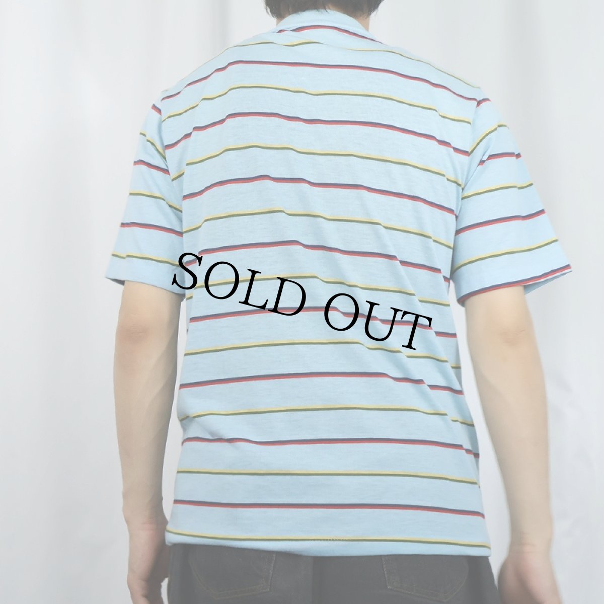 画像3: 70〜80's ボーダー柄 ポケットTシャツ (3)