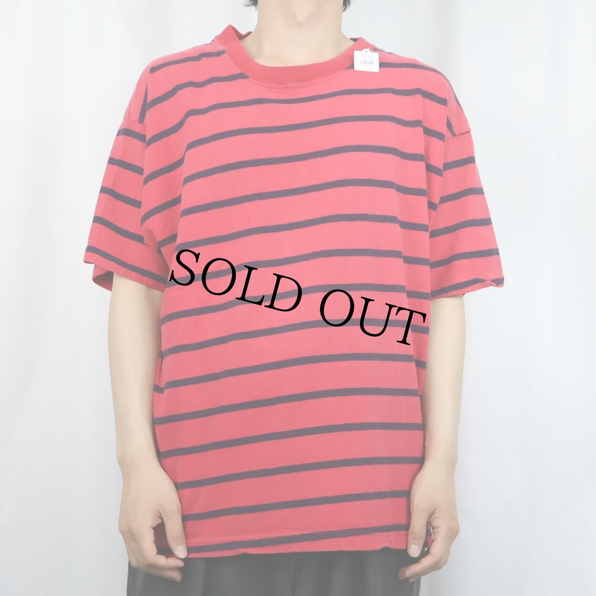 画像2: 80's J.G.N.Y. USA製 ボーダー柄 Tシャツ L (2)