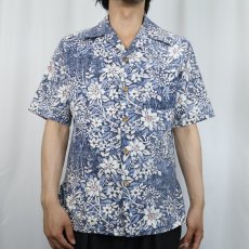 画像3: 70's Jantzen USA製 花柄 コットンアロハシャツ M (3)