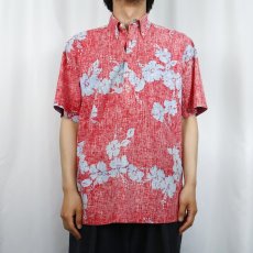 画像3: 80's reyn spooner 3点留め 花柄 プルオーバーアロハシャツ M (3)