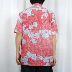 画像4: 80's reyn spooner 3点留め 花柄 プルオーバーアロハシャツ M (4)