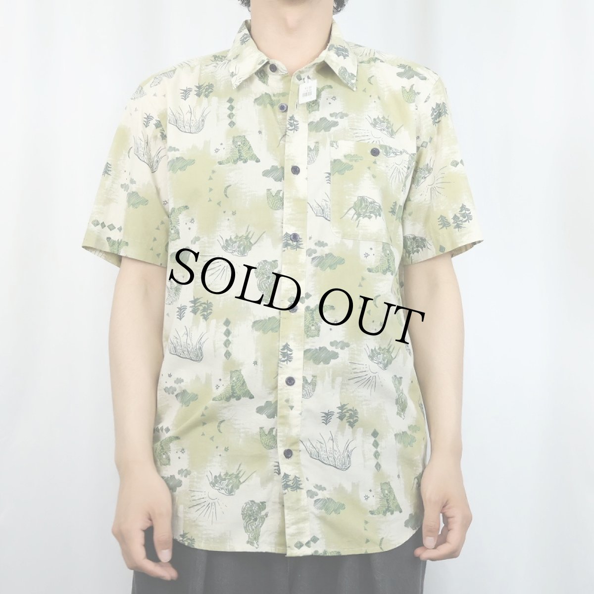 画像3: 2018SS Patagonia "ORGANIC COTTON" 総柄 コットンアロハシャツ M (3)
