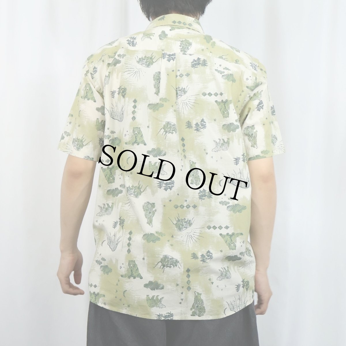 画像4: 2018SS Patagonia "ORGANIC COTTON" 総柄 コットンアロハシャツ M (4)