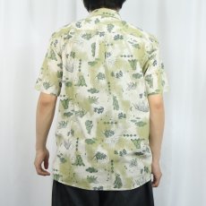 画像4: 2018SS Patagonia "ORGANIC COTTON" 総柄 コットンアロハシャツ M (4)