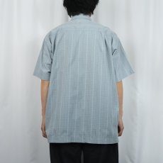 画像3: 2000's Patagonia チェック柄 ポリコットン ジップシャツ M (3)