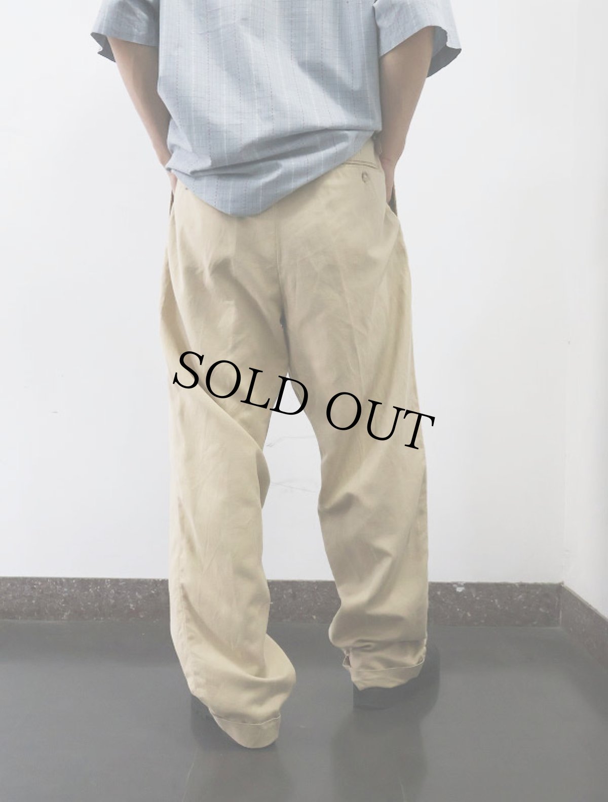 画像3: 90's POLO Ralph Lauren USA製 2タック リネンコットンスラックス W35 (3)