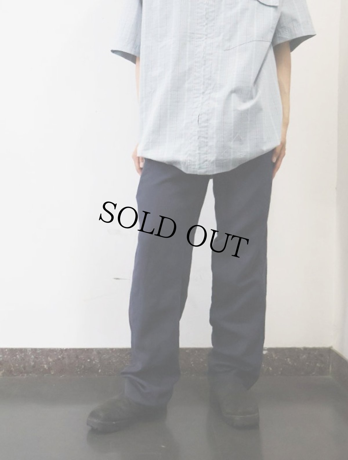 画像2: POLO Ralph Lauren リネン×シルク パンツ NAVY W34 (2)