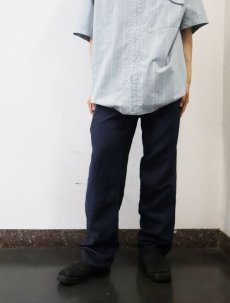 画像2: POLO Ralph Lauren リネン×シルク パンツ NAVY W34 (2)