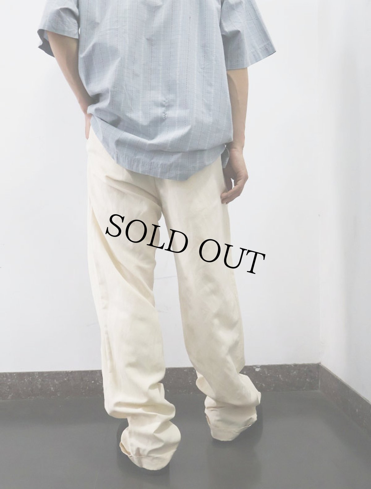 画像3: POLO Ralph Lauren 1タック シルクリネン スラックス W34 (3)