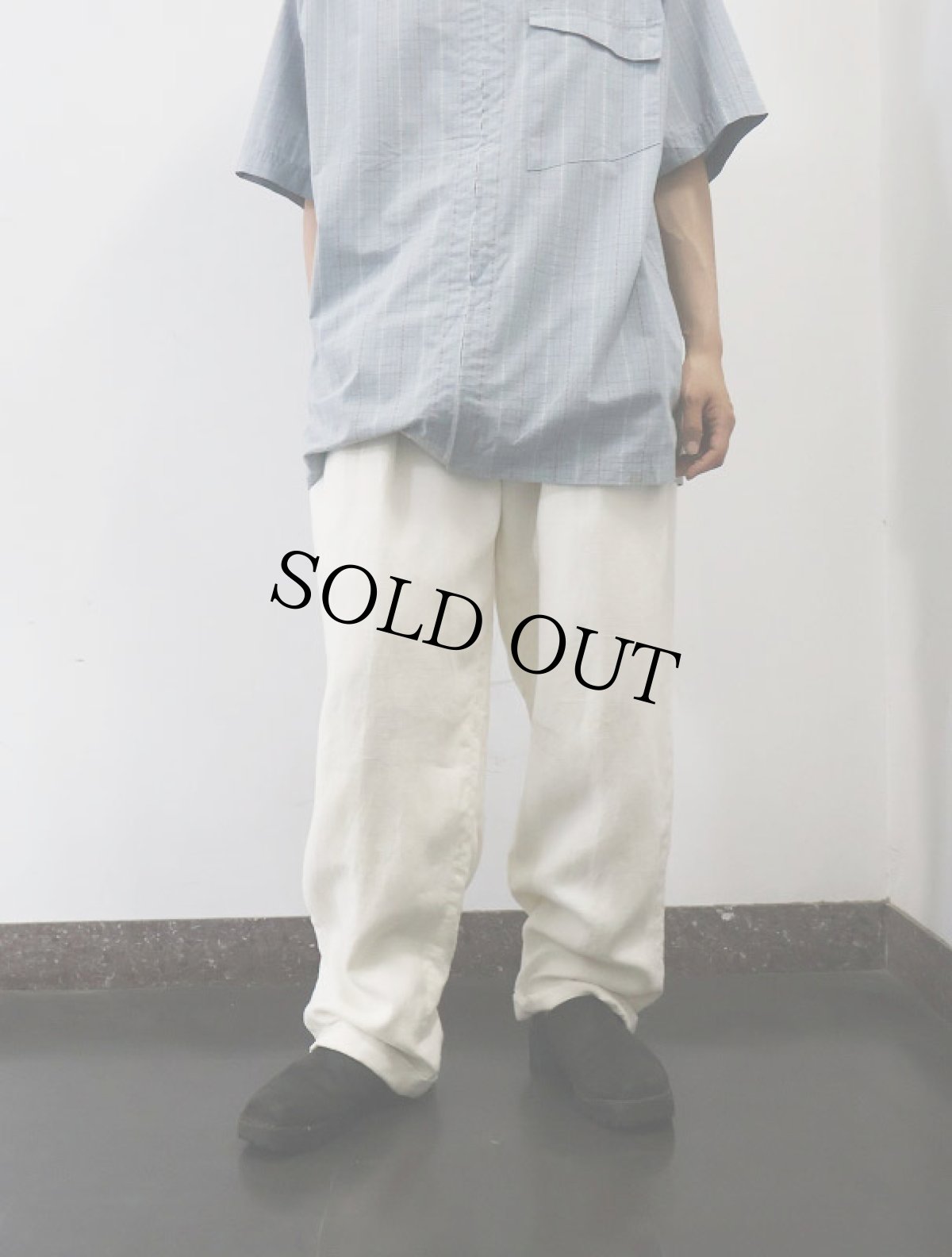 画像2: 90's POLO Ralph Lauren USA製 2タック リネンスラックス W37 (2)