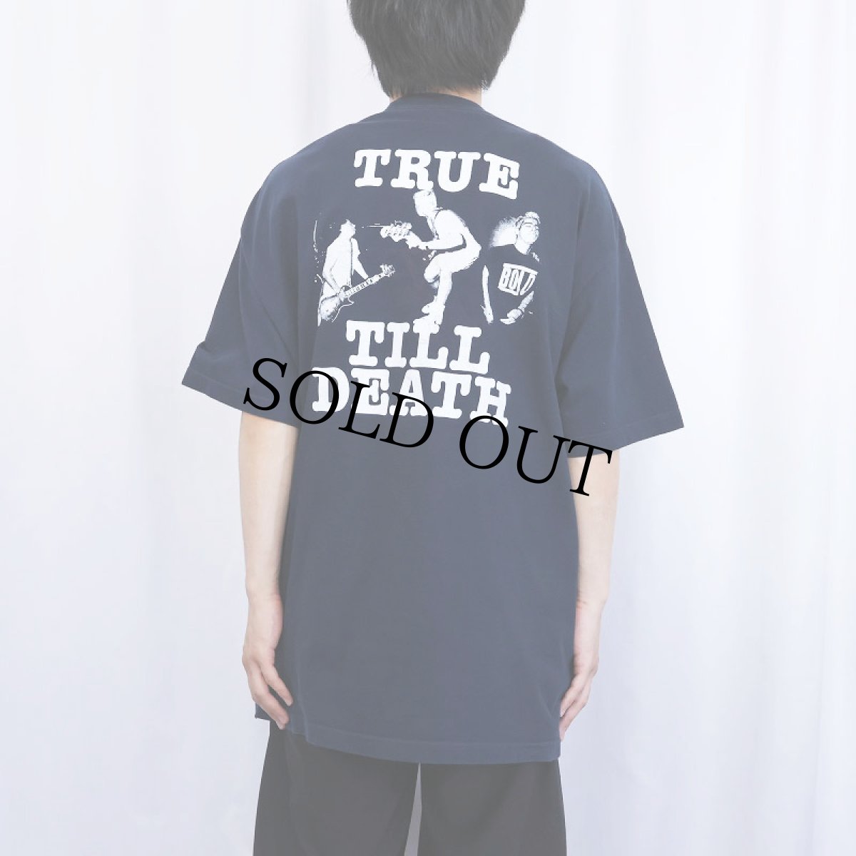 画像4: CHAIN OF STRENGTH "TRUE TILL DEATH" ハードコア・パンクバンドTシャツ NAVY (4)