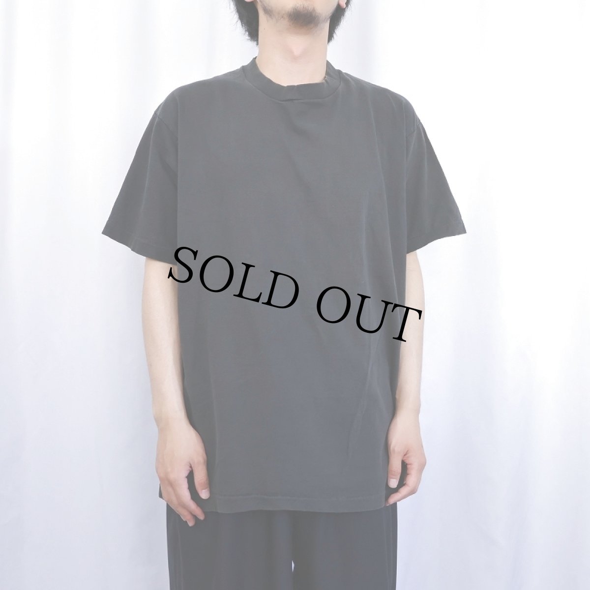 画像2: 90's FRUIT OF THE LOOM USA製 無地Tシャツ BLACK XL (2)