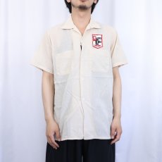 画像2: 50〜60's Industrial Uniform Co. ワッペン付き コットンオープンカラーシャツ (2)