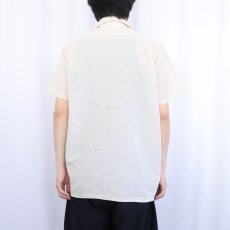 画像3: 50〜60's Industrial Uniform Co. ワッペン付き コットンオープンカラーシャツ (3)
