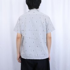 画像3: 60's Foreman & Clark カスリ柄 コットンオープンカラーシャツ M (3)