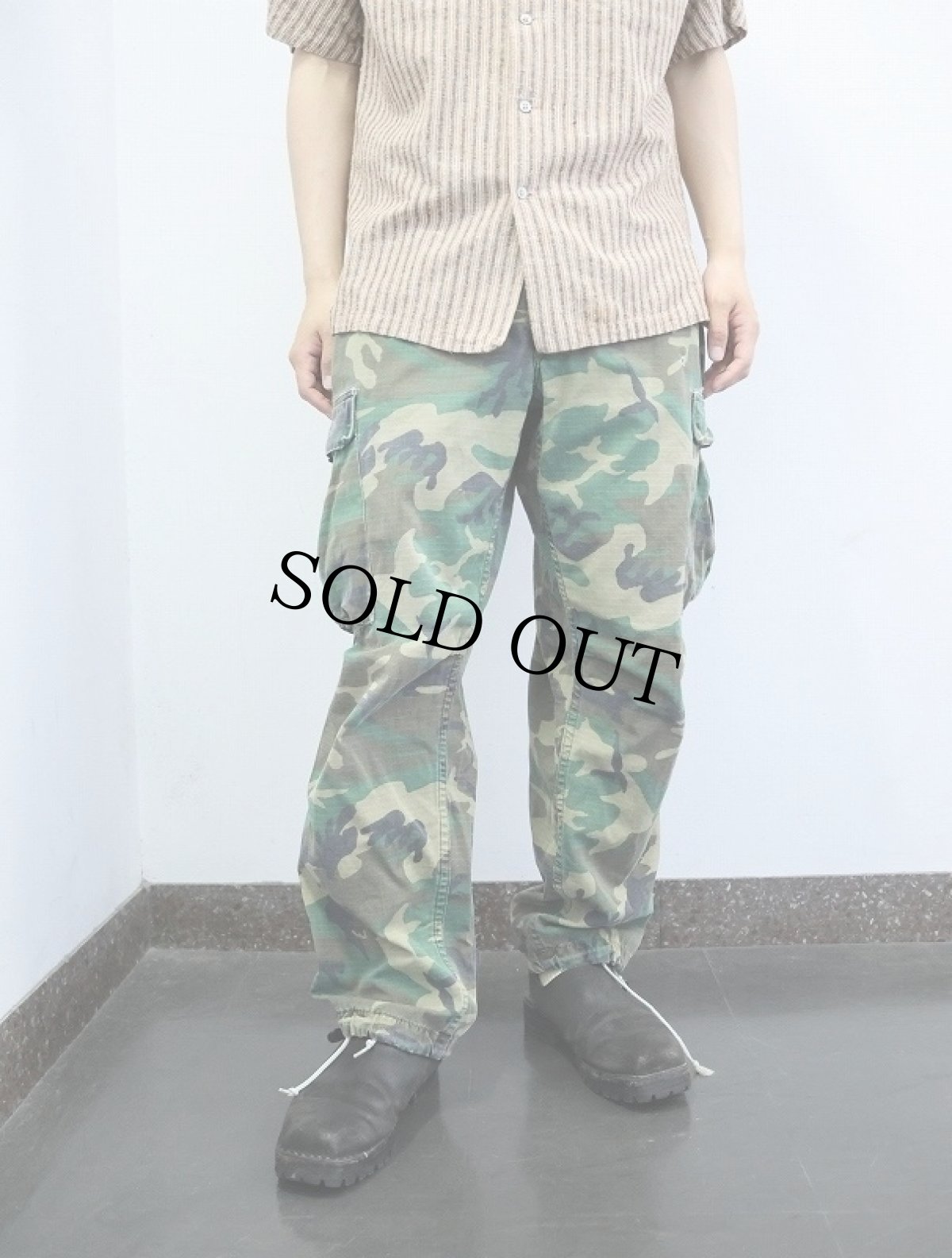 画像2: 80's U.S.ARMY LC-1迷彩 コンバットパンツ MEDIUM-SHORT (2)