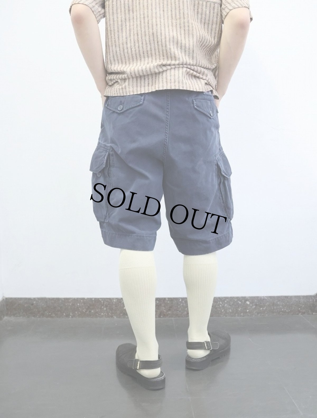 画像3: POLO Ralph Laurne "POLO CHINO" コットンカーゴショーツ NAVY W35 (3)