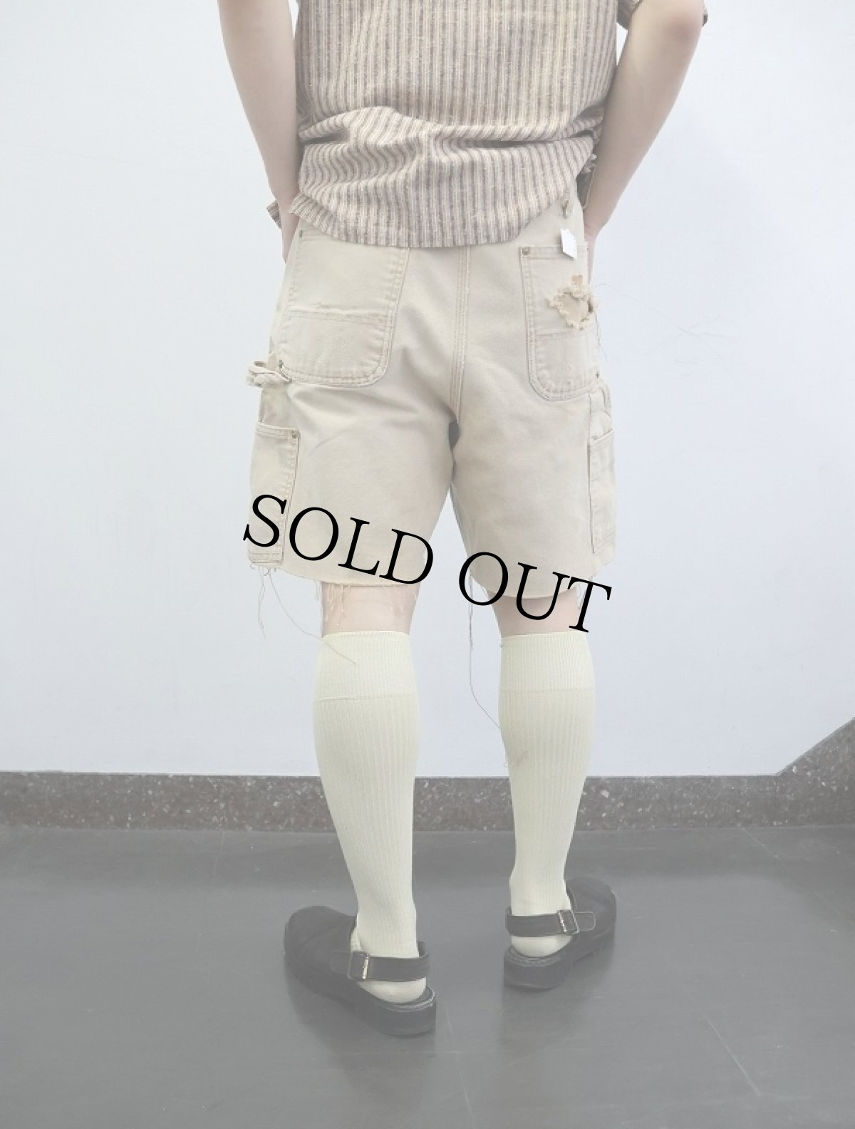 画像4: Carhartt カットオフ ダブルニーダックショーツ W35 (4)