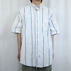 画像2: 90's〜 Ralph Lauren ストライプ柄 コットンボタンダウンシャツ L (2)