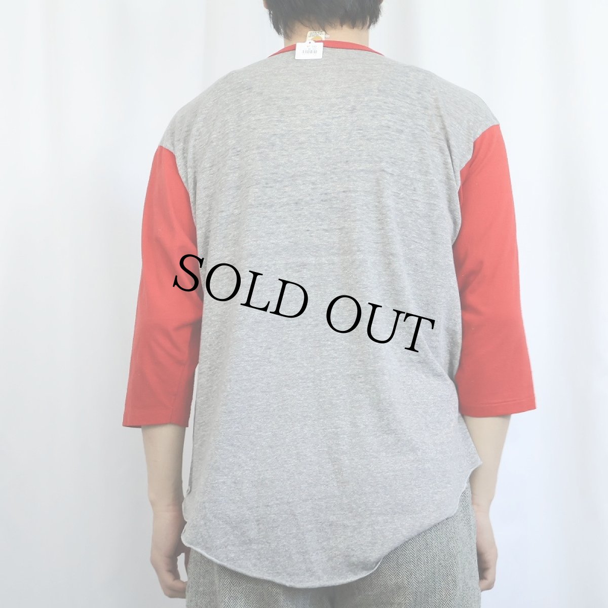 画像3: 80's MEDALION USA製 ヘンリーネック 2トーンTシャツ XL (3)