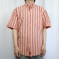 画像2: 90's GAP ストライプ柄 コットンボタンダウンシャツ S (2)