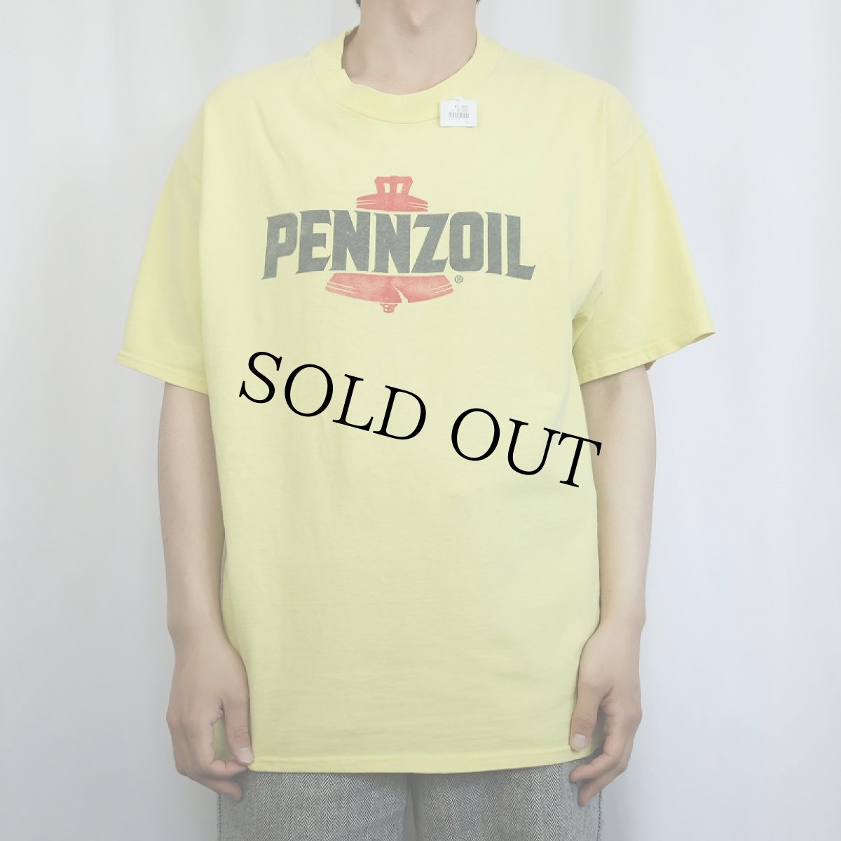 画像2: 90〜2000's PENNZOIL エンジンオイルブランド プリントTシャツ L (2)