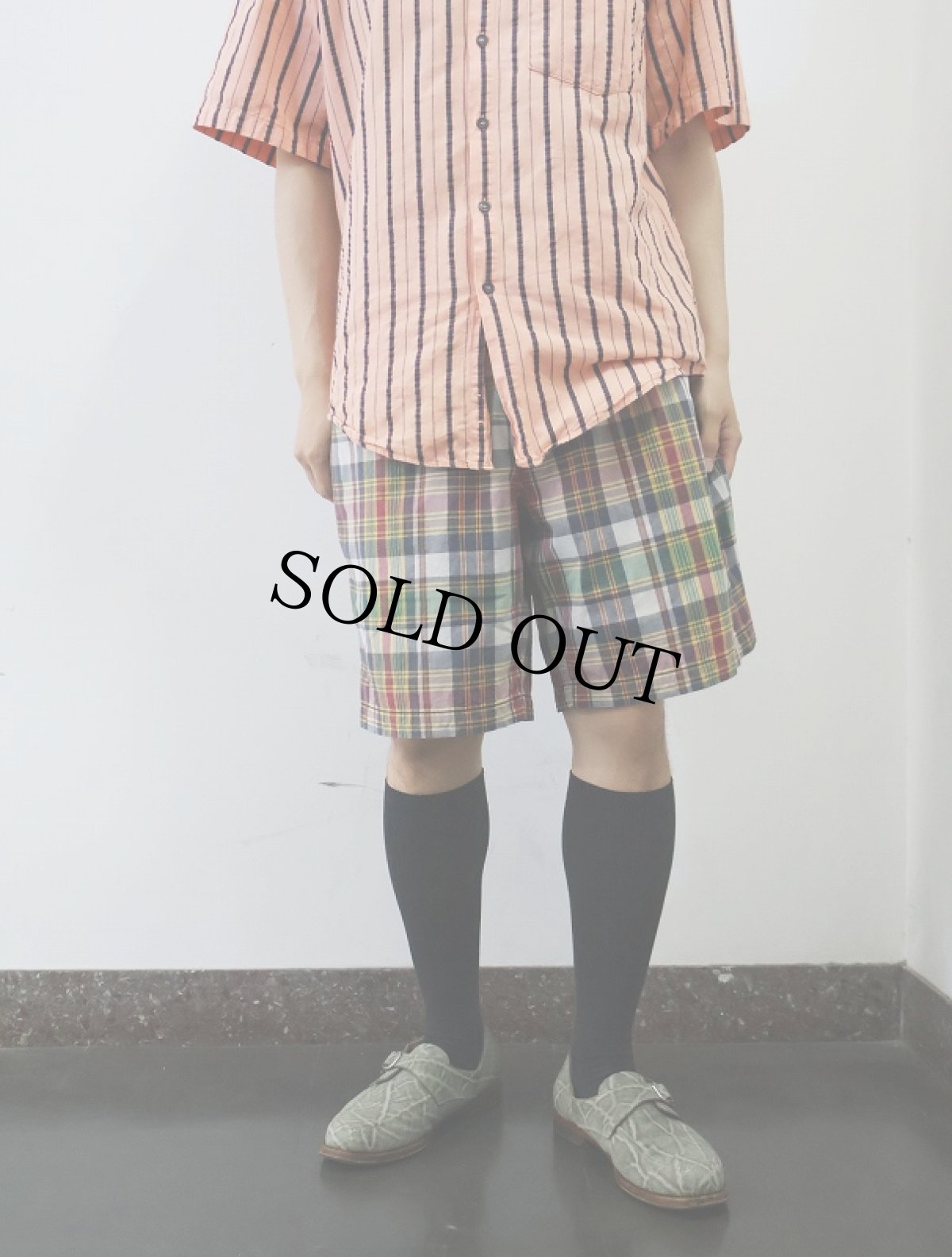 画像2: POLO Ralph Lauren "TYLER SHORT" チェック柄 2タック コットンショーツ W34 (2)
