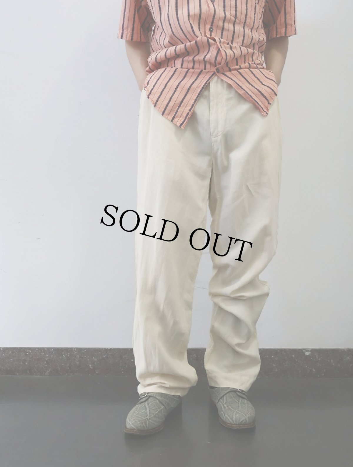 画像2: POLO Ralph Lauren リネンシルクパンツ W34 (2)