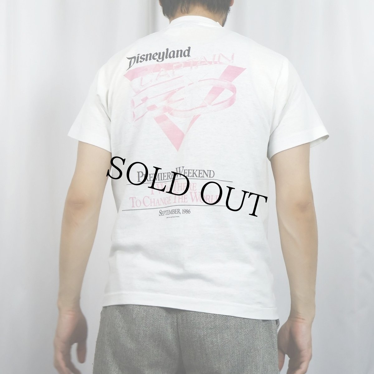 画像4: 80's Disneyland USA製 "CAPTAIN EO" アトラクションプリントTシャツ M (4)