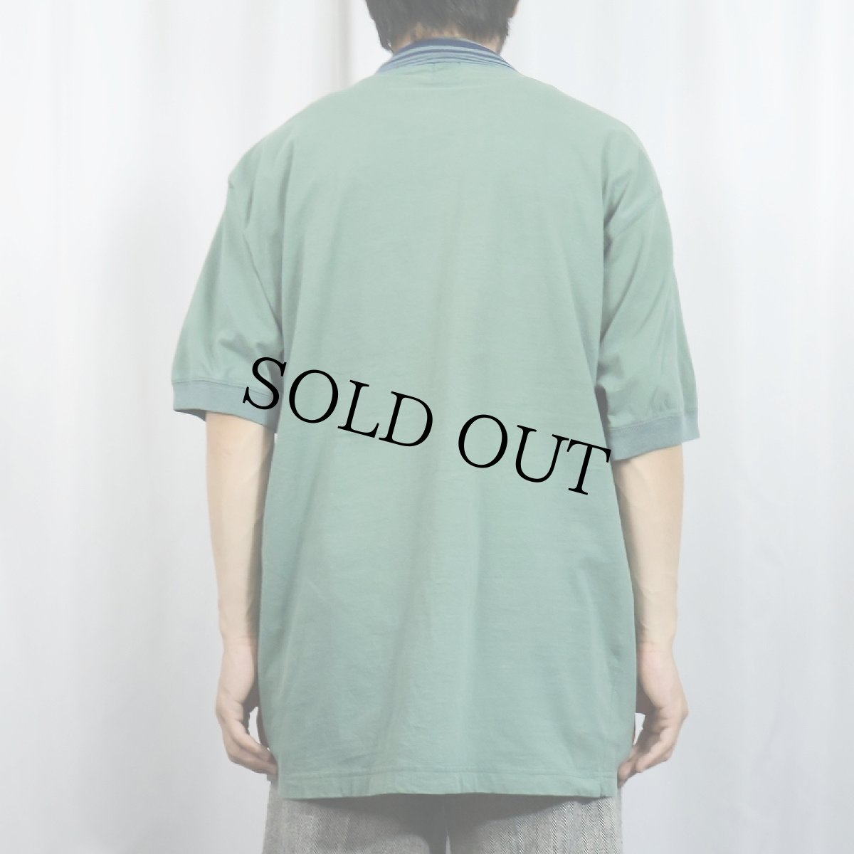 画像3: 90's GAP モックネック ポケットTシャツ (3)